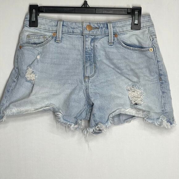 Universal Thread Shorts Womens Size 0 Blue Cut-Off High Rise Shortie Denim - Picture 1 of 6
